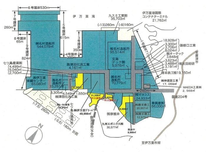 七ツ島工業団地区画図